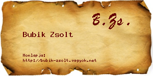 Bubik Zsolt névjegykártya